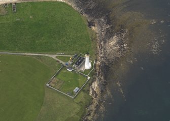 Oblique aerial view centred on Hoy Sound High lighthouse, taken from the South East.