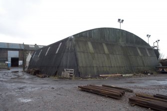 View from north east of rear of  'hangar' building (NO 97333 68419)  orignally used as a pattern store.