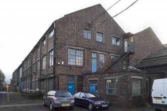 View from north west of stores with former drawing office above.