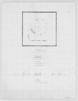 Plan & Section, Midmar Kirk recumbent stone circle