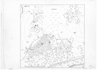 Publication drawing; plan of archaeological landscape at Learable