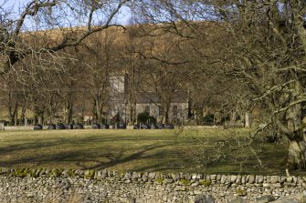 View looking towards the Parish Church of Ettrick & Buccleuch from the main road through Ettrick