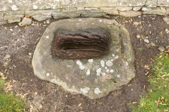 View of socketed stone