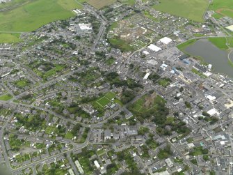 General oblique aerial view centred on the Cathedral with the town adjacent, taken from the