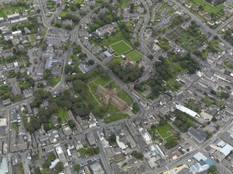 Oblique aerial view centred on the Cathedral, taken from the WNW.