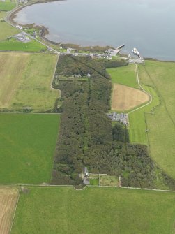 General oblique aerial view centred on the country house and policies, taken from the W.