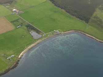 General oblique aerial view centred on Carrick House, taken from the NE.