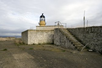 View of lighthouse with steps to upper level from the SW.