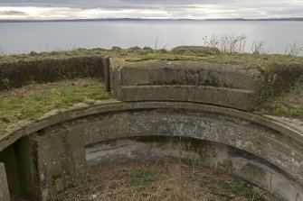 Detail of part of gun pit in gun emplacement No.2 from SE.