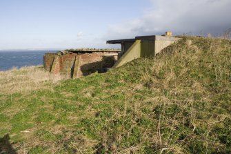 General view of rear of gun emplacement and Battery Observation post from SW.