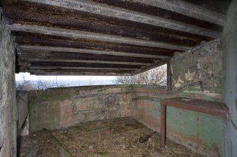 Interior of 9.2-inch Battery Observation Post W viewing platform.