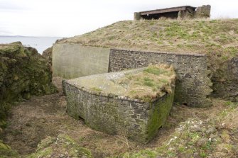 View of S blockhouse and ditch from SE.