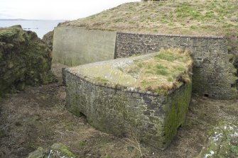 View of S blockhouse and ditch from SE.