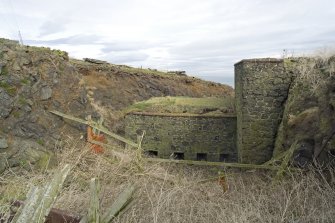 View of N blockhouse and ditch from SW.