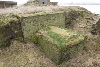 View of N blockhouse and ditch from the N.