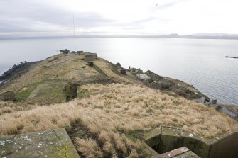 General view of the S end of the Island from the 9.2-inch Battery Observation Post and Fire Control point from NNW.