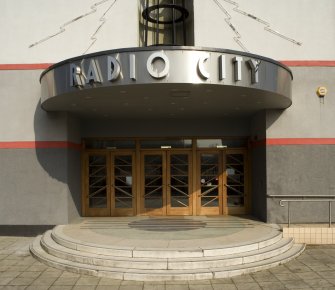 Detail of entrance, Radio Cinema, Kilbirnie.