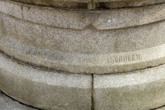 Detail of maker's name.