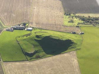 Oblique aerial view of the fort on Craig Rock, looking NE.