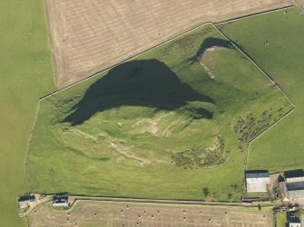 Oblique aerial view of the fort on Craig Rock, looking S.