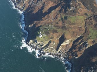 General oblique aerial view centred on the Mull of kintyre lighthouse, taken from the SW.