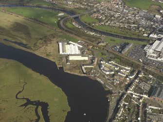 Oblique aerial view of the works at Irvine, taken from the SW.