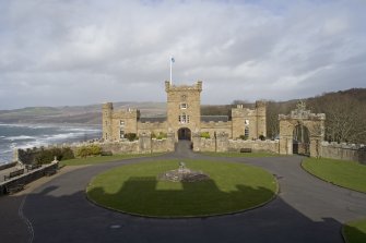 Elevated general view from castle to W