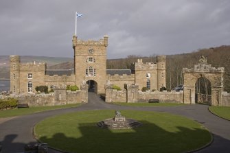 Elevated view from castle to W