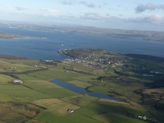 General oblique aerial view looking towards Rothesay Bay, taken from the W.