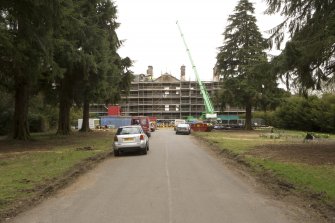 View of main frontage from W