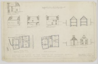Plans, sections and elevations showing reconstruction work to 6 and 7 Market Cross for the National Trust for Scotland.