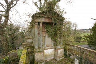 Heron family grave and monument. View from ESE
