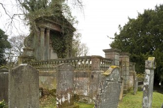 Heron family grave and monument. View from SE