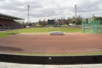 View of Meadowbank Stadium from the east end of the track.