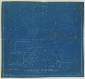 Tain Gasworks
Elevations and construction drawing of retort setting
Stamped: 'R and G Hislop, Paisley'