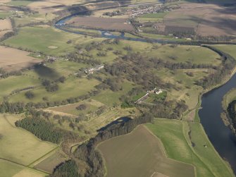 General oblique aerial view centred on the policies, taken from the WSW.