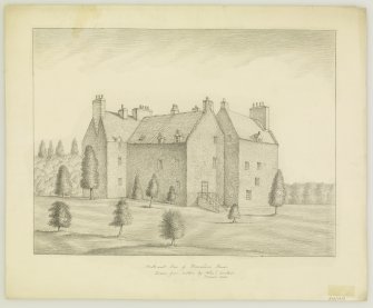 Sketched view from South East  
Insc: 'South East view of Warrender House. Drawn from nature by Alexr Archer, March 1840'