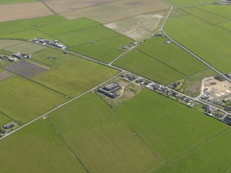 Oblique aerial view centred on the RAF communications station at Towerhill, Kirkwall, taken from the N.