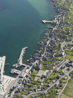 Oblique aerial view centred on Stromness Harbour, taken from the NNW.