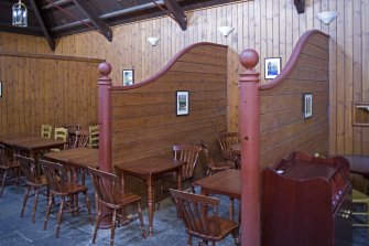 Interior. Former stable, view showing stalls