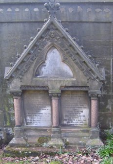 View of wall monument in memory of John George Hamilton.