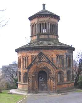 View of mausoleum in memory of Archibald Douglas Monteath.