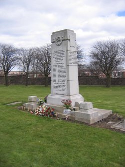 View of monument dedicated to Glasgow Fire Service.