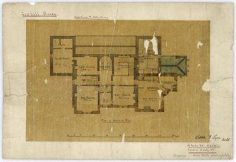 Plan of bedroom floor.