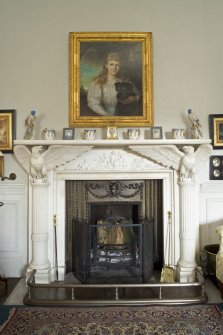 Interior. 1st floor. Drawing room. Fireplace. Detail