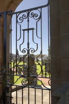 Detail of wrought iron gate from E.