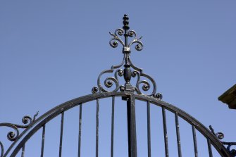 Detail of wrought iron gate.