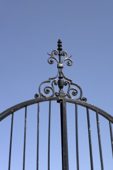 Detail of wrought iron gate.