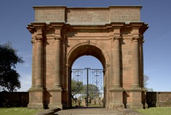 View of triumphal arch from NE.