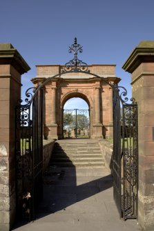 View of triumphal arch and entrance from NE.